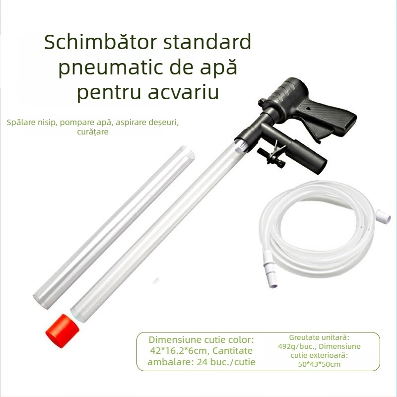 Pneumatic Bonsai Fish Tank Changer Water Changer Toaletă Dispozitiv de aspirare Manuală Nisip Apă Spălător Decontaminare Instrument de aspirare Drainer