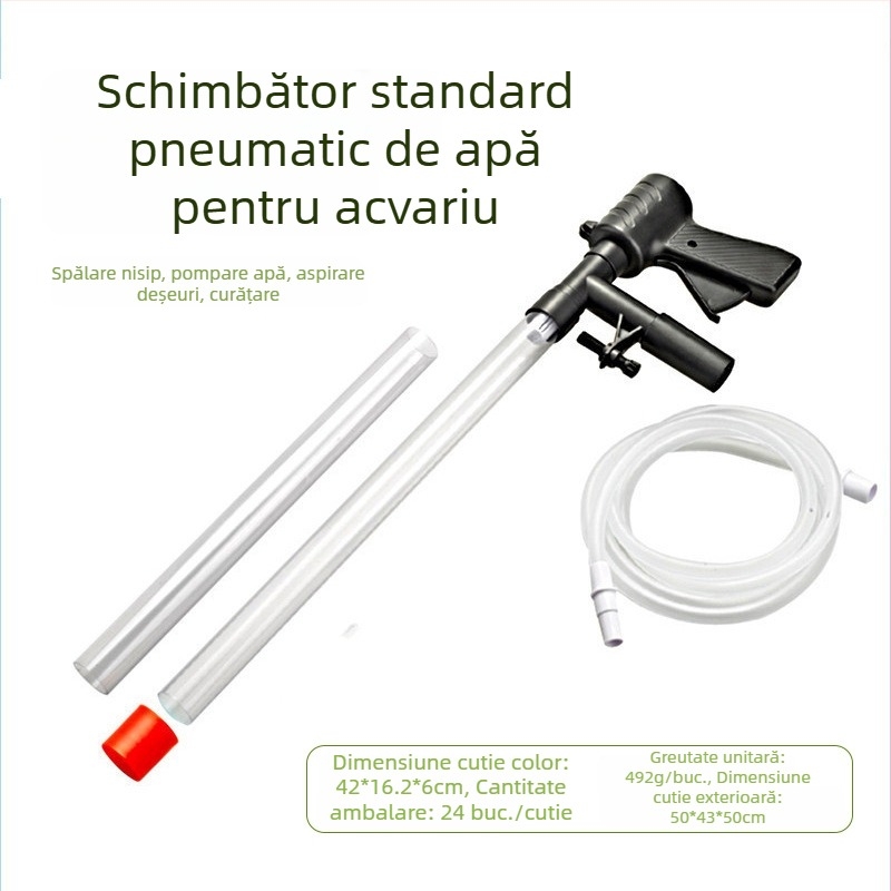 Pneumatic Bonsai Fish Tank Changer Water Changer Toaletă Dispozitiv de aspirare Manuală Nisip Apă Spălător Decontaminare Instrument de aspirare Drainer