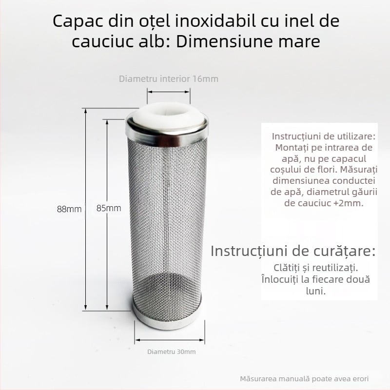 Manșon protector de admisie a apei din oțel inoxidabil, rezervor de pește, filtru de acvariu, filtru de butoi, ecran de admisie a apei, teacă de cristal pentru creveți