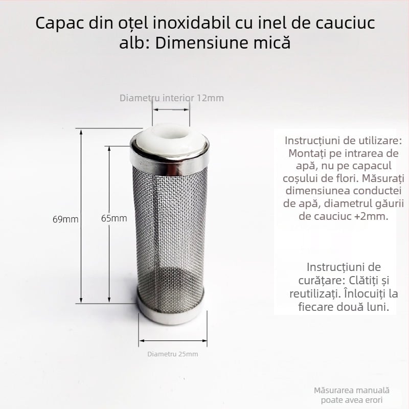 Manșon protector de admisie a apei din oțel inoxidabil, rezervor de pește, filtru de acvariu, filtru de butoi, ecran de admisie a apei, teacă de cristal pentru creveți