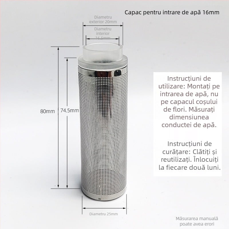 Manșon protector de admisie a apei din oțel inoxidabil, rezervor de pește, filtru de acvariu, filtru de butoi, ecran de admisie a apei, teacă de cristal pentru creveți