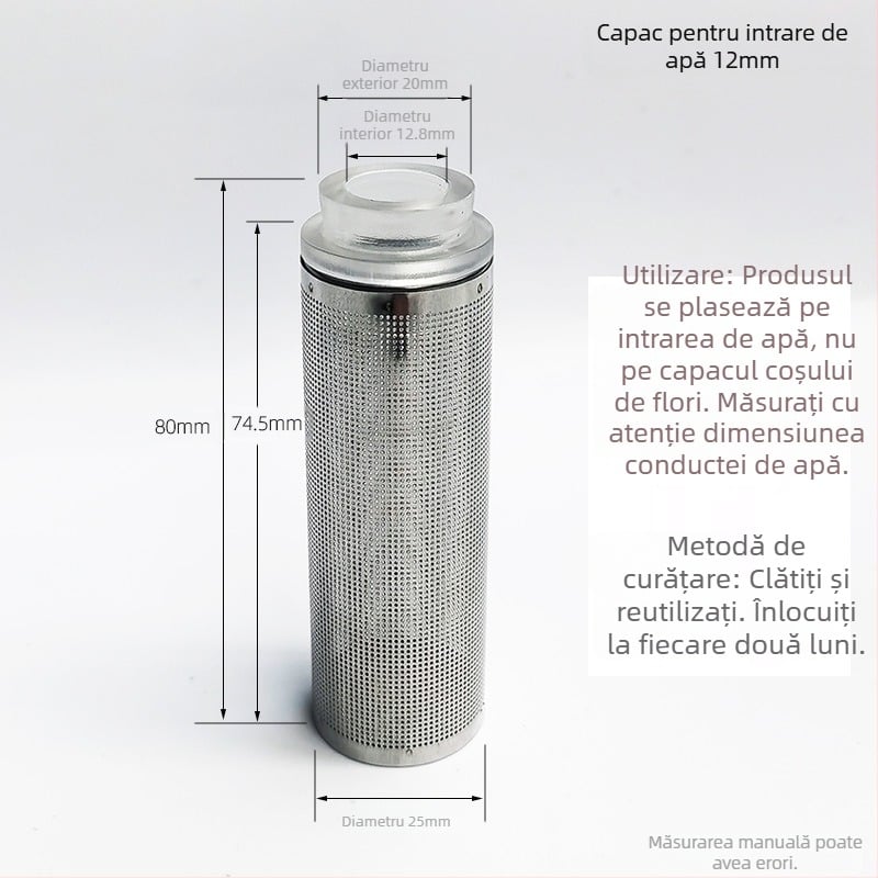 Manșon protector de admisie a apei din oțel inoxidabil, rezervor de pește, filtru de acvariu, filtru de butoi, ecran de admisie a apei, teacă de cristal pentru creveți