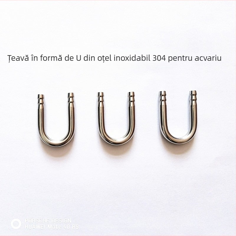 Furnizare acvariu țeavă în formă de U din oțel inoxidabil 304, îmbinare în formă de U, îmbinare în formă de U CO2, țeavă de aer cu dioxid de carbon, cot universal