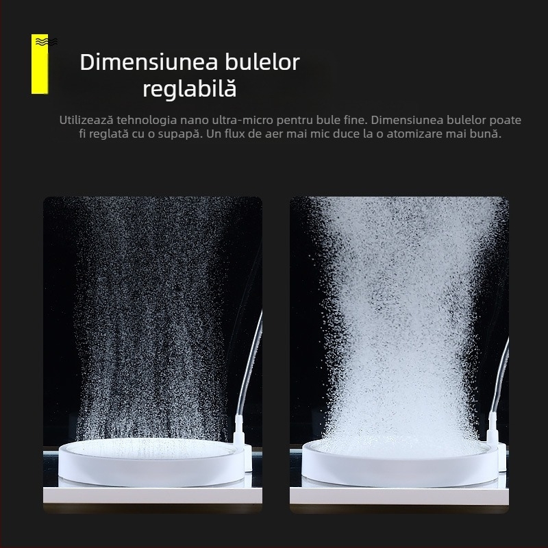 Pompă de oxigen pentru acvariu, atomizare nano gaz, Pan stone, pompă de oxigen silențioasă, atomizoare de aer cu presiune joasă, rafinator de oxigen exploziv