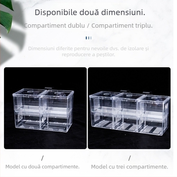 Cutie de izolare pentru incubație și acvariu, cutie transparentă pentru reproducere cu placă de pompare, cutie pentru eclozarea acvariului, cutie pentru pești Betta, cutie pentru mamă cu cârlig