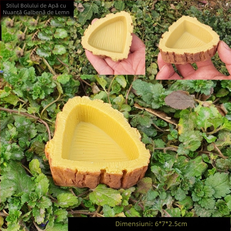 Cutie pentru reptile, bazin pentru hrană, bazin de băut, farfurie pentru broaște țestoase, șopârlă, șarpe și alte hrănitoare pentru reptile, meșteșuguri din rășină