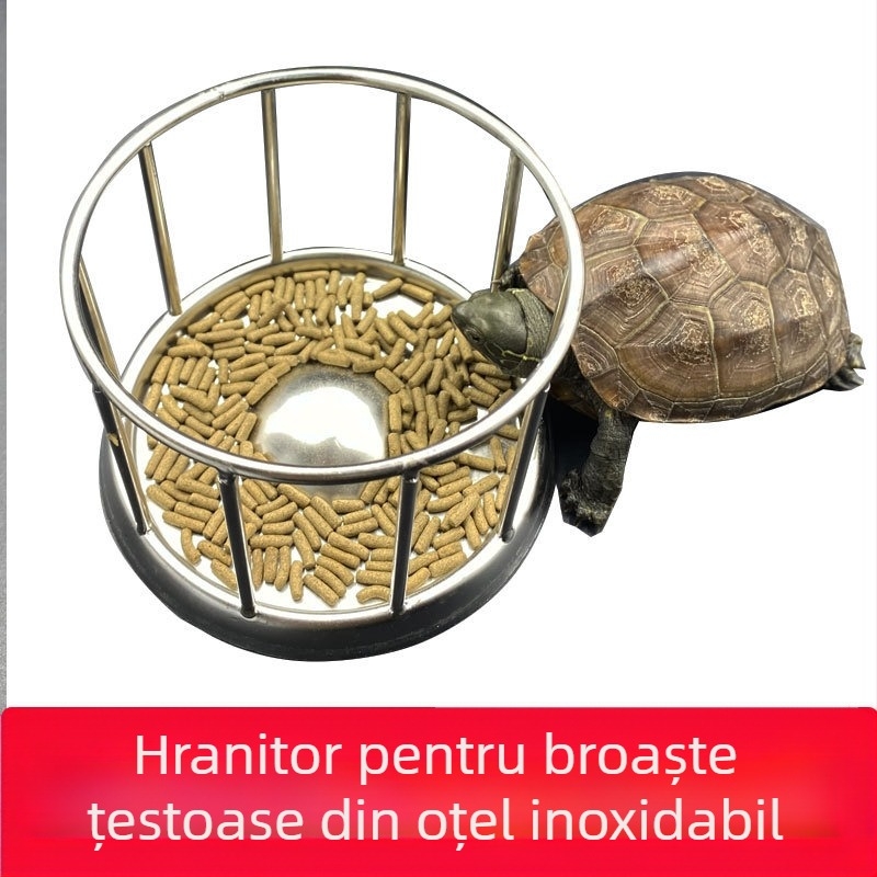 Hrănitor pentru țestoase, bol pentru hrană, bazin de hrănire din oțel inoxidabil 304, bol pentru hrană pentru animale de companie, dedicat transfrontalier, în stoc