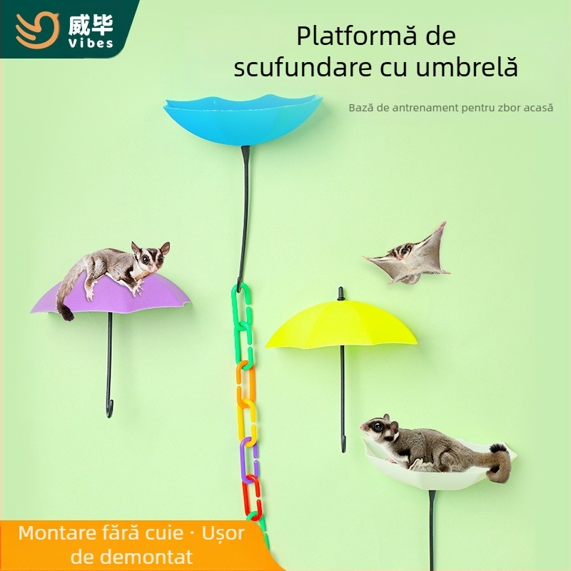 Platformă de cățărat Honeybag Shrew, platformă de zbor, platformă de decolare, platformă umbrelă autoadezivă, lanț de cățărat, antrenament, jucării de decolare, consumabile