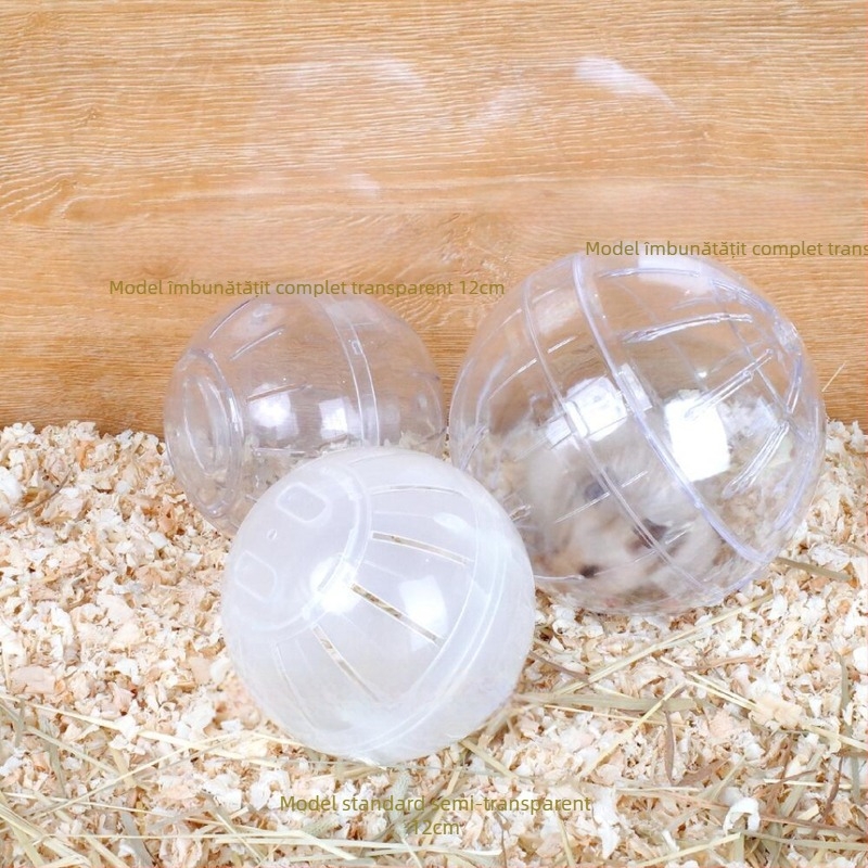 Minge de alergare transparentă medie pentru hamster, 18 cm, ursuleț auriu, minge pitică, arici, sac de miere, veveriță, jucărie, îmbrăcăminte exterioară