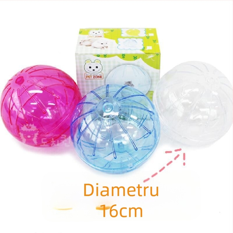 Minge de alergare transparentă medie pentru hamster, 18 cm, ursuleț auriu, minge pitică, arici, sac de miere, veveriță, jucărie, îmbrăcăminte exterioară