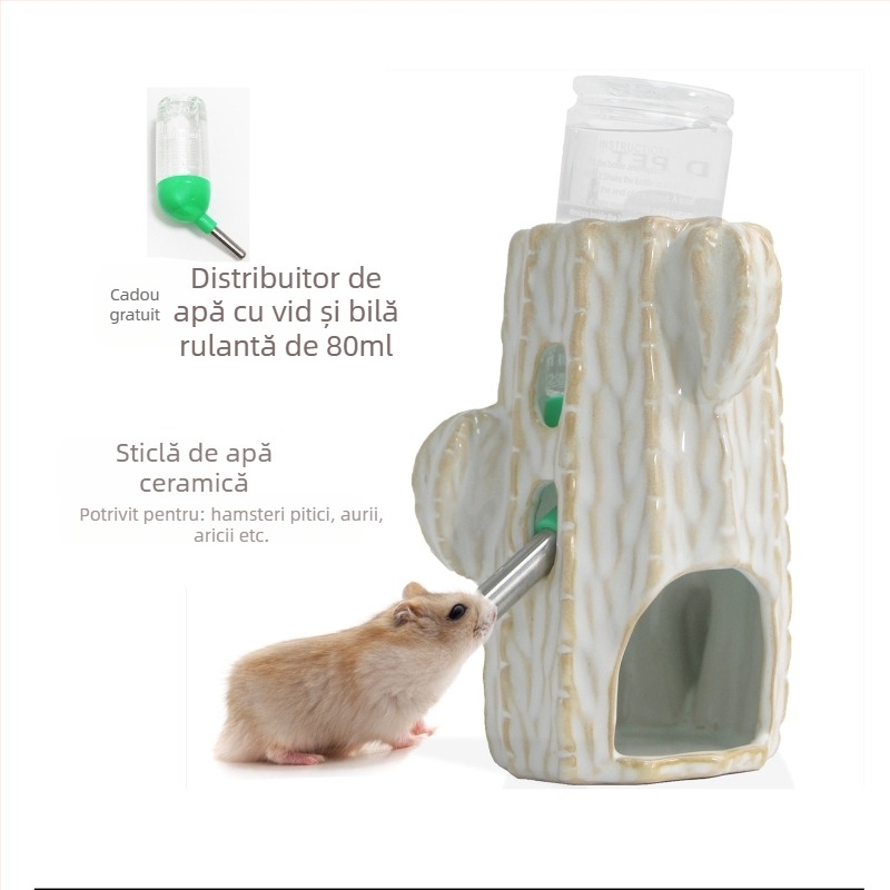 Sticlă de apă cactus, hamster, adăpător, ceainic, suport ceramic vertical, urs auriu, porc olandez, reglabil, peisagistică, consumabile