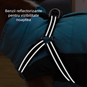 Haină nouă pentru câini, cu bumbac, de iarnă, caldă, rezistentă la vânt, vestă reflectorizantă de noapte, articole exclusive transfrontaliere pentru animale de companie