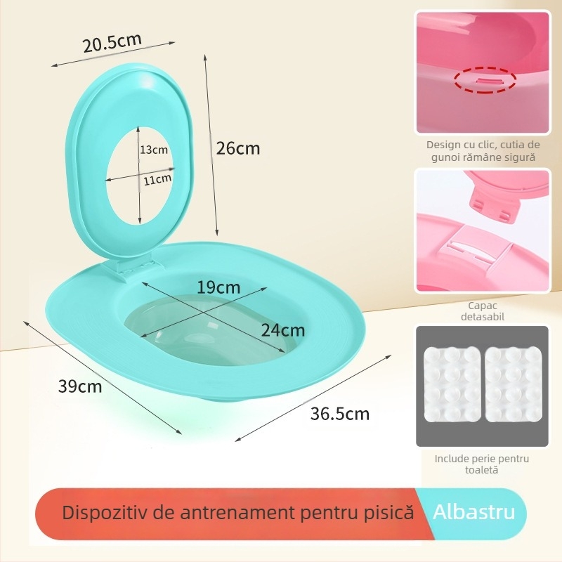 Litiera pentru pisici, deodorant mare, anti-nisip, pisică începătoare, toaletă îngroșată, antrenor de toaletă pentru pisici, outlet din fabrică