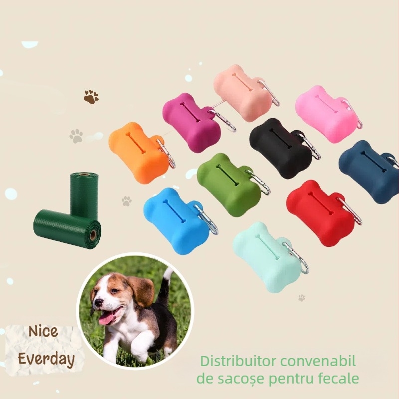 Produse noi pentru animale de companie, produse de curățare pentru câini, produse pentru toaletă pentru animale de companie, lipici moale, pungă de gunoi pentru oase, cutie de depozitare en-gros