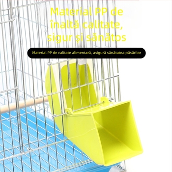 Hrănitoare automată pentru păsări Xuanfeng, cu găleată basculantă, hrănitoare externă pentru păsări de reproducere, cutie de hrană, jgheab pentru hrană