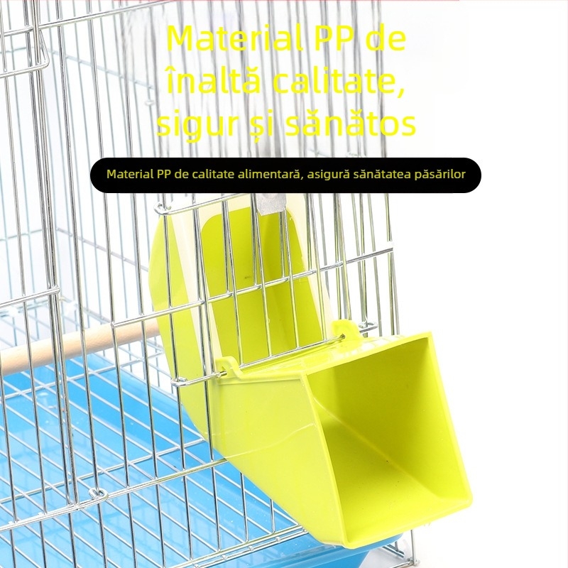 Hrănitoare automată pentru păsări Xuanfeng, cu găleată basculantă, hrănitoare externă pentru păsări de reproducere, cutie de hrană, jgheab pentru hrană