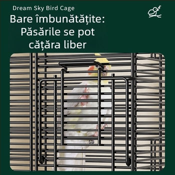 Papagal Colivie de Pasăre Mare Spațiu Sârmă Uz Casnic Ornamental Xuanfeng Bujor Double-Decker Villa Extra Mare Orizontală Sârmă Metal Colivie