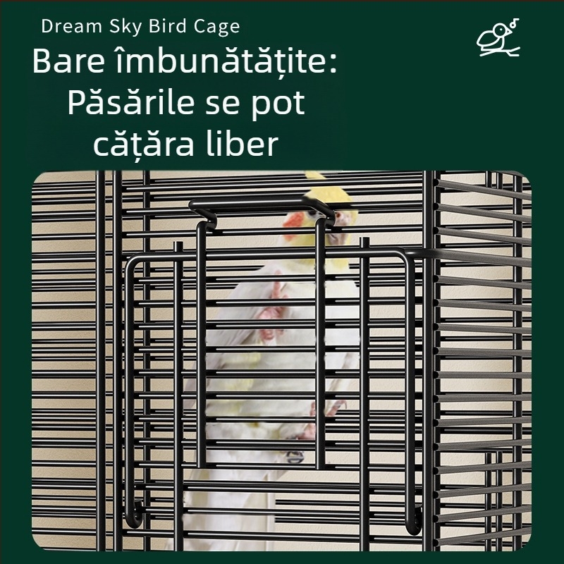 Papagal Colivie de Pasăre Mare Spațiu Sârmă Uz Casnic Ornamental Xuanfeng Bujor Double-Decker Villa Extra Mare Orizontală Sârmă Metal Colivie