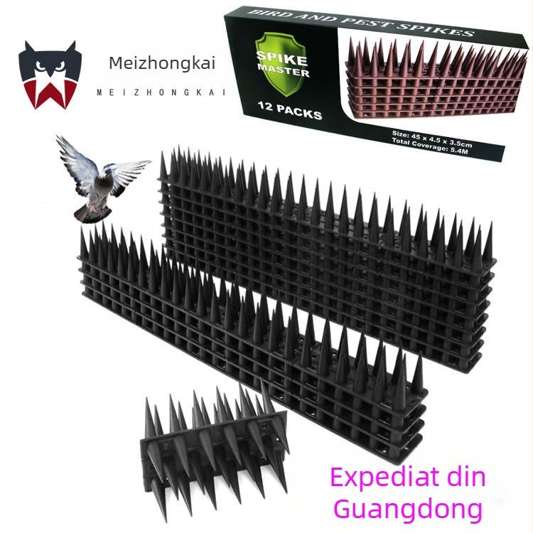 Amazon, spini anti-pisici curbați, 3,5 cm înălțime, 45 cm, pentru pisici, sperietoare, cutie colorată cu 12 bucăți, spini anti-păsări