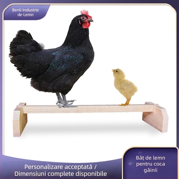 Cocoș, găină, cuib de pasăre, stâlp de lemn pentru pui, suport pentru papagal, suport din lemn pentru pui, set de două piese