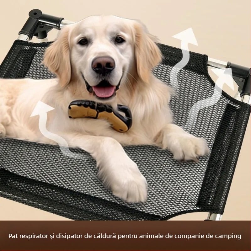 Pat de camping din oțel inoxidabil nou, detașabil și lavabil, respirabil, rezistent la umiditate, pentru animale de companie, pat de vară pentru câini mici, cuib pentru animale de companie