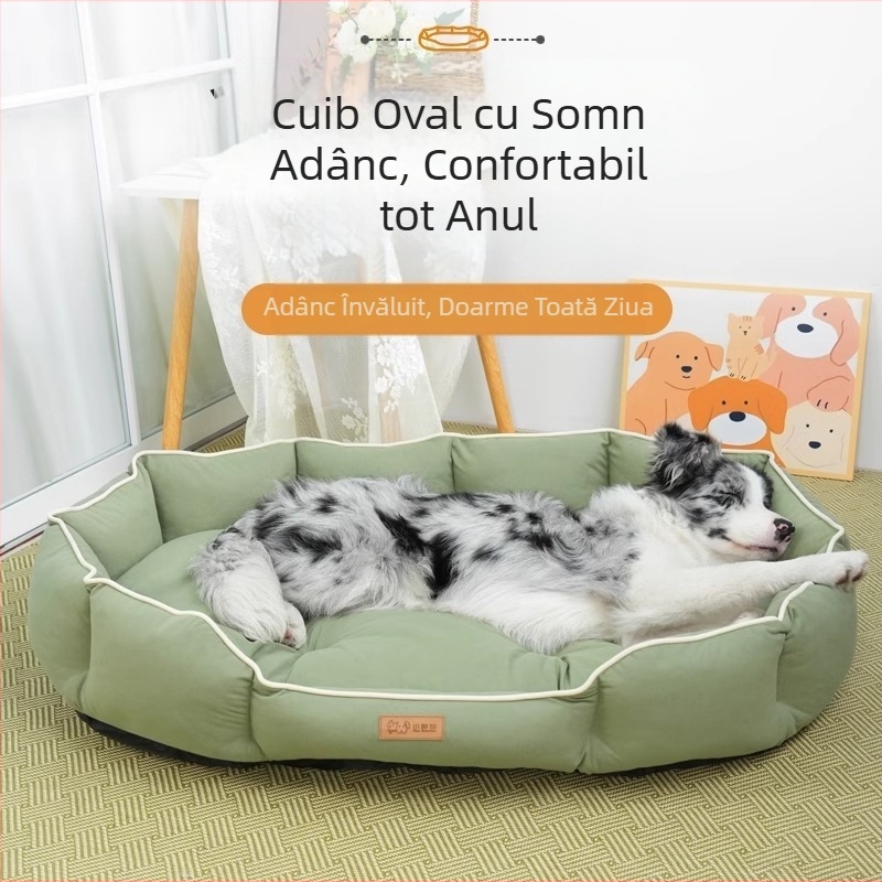 În stoc Kennel Technology Cloth rezistent la zgârieturi, saltea universală Four Seasons, saltea de dormit pentru pisici, cuib oval pentru câini de talie medie și mare