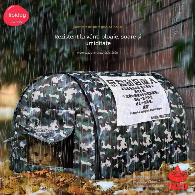 Toamna și iarna caldă și impermeabilă dragoste animale vagabonde arc casă pisică cuib zăpadă rece cort câine kennel cuib pentru animale de companie