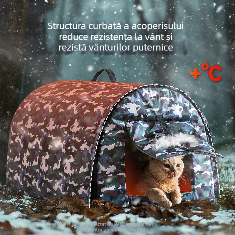 Toamna și iarna caldă și impermeabilă dragoste animale vagabonde arc casă pisică cuib zăpadă rece cort câine kennel cuib pentru animale de companie