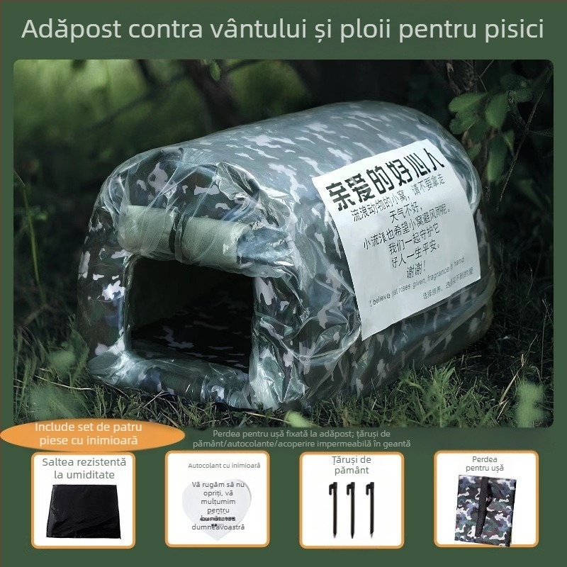 Toamna și iarna caldă și impermeabilă dragoste animale vagabonde arc casă pisică cuib zăpadă rece cort câine kennel cuib pentru animale de companie