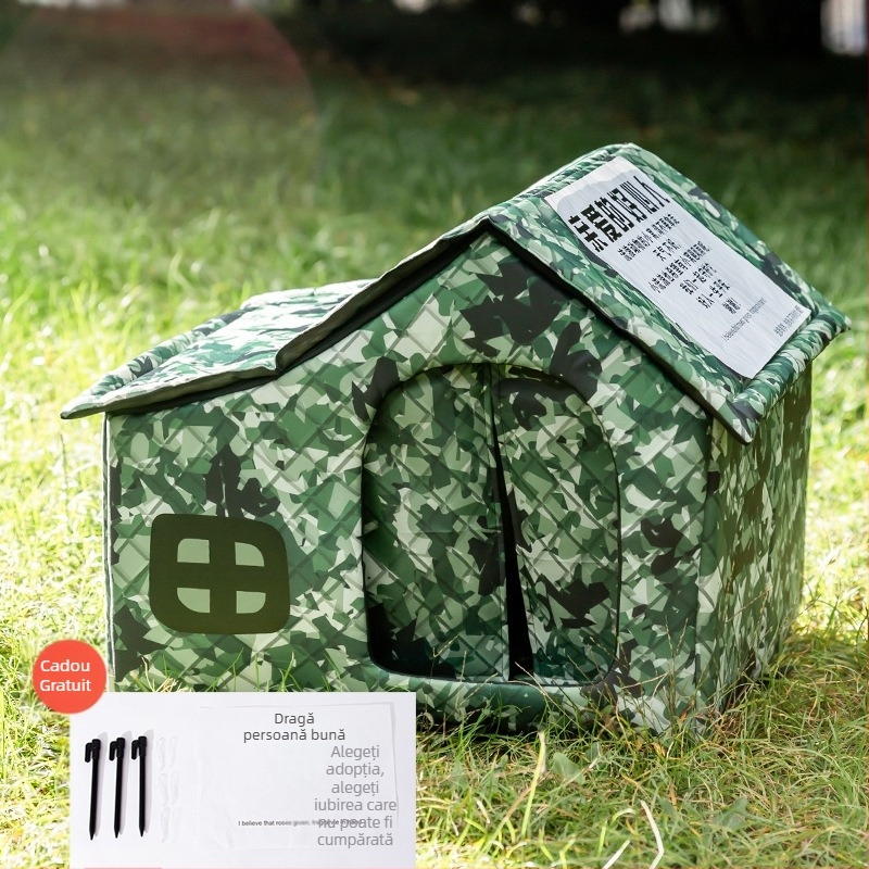 Toamna și iarna caldă și impermeabilă dragoste animale vagabonde arc casă pisică cuib zăpadă rece cort câine kennel cuib pentru animale de companie