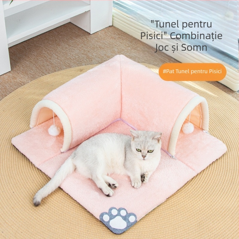 Four Seasons Cat Fun Play and Sleep One Tunnel Cat Nest Drill Earth Dragon Toy Hot Groasted Pet Nest Supplies