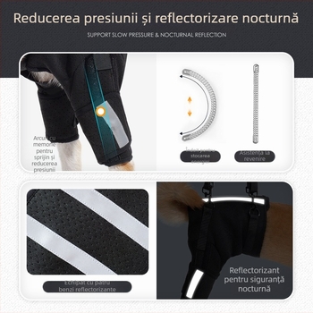 Centură auxiliară pentru câini, noua centură respirabilă de protecție Fishbone de la Amazon, suport pentru coloana vertebrală, echipament de protecție pentru dresajul câinilor la etaj