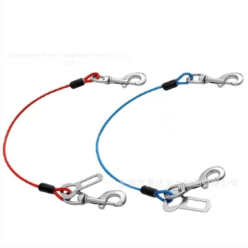 Centură de siguranță pentru animale de companie, mașină, câini, călătorie, frânghie de tracțiune, cataramă fixă, frânghie metalică anti-mușcătură, frânghie pentru câini, Amazon