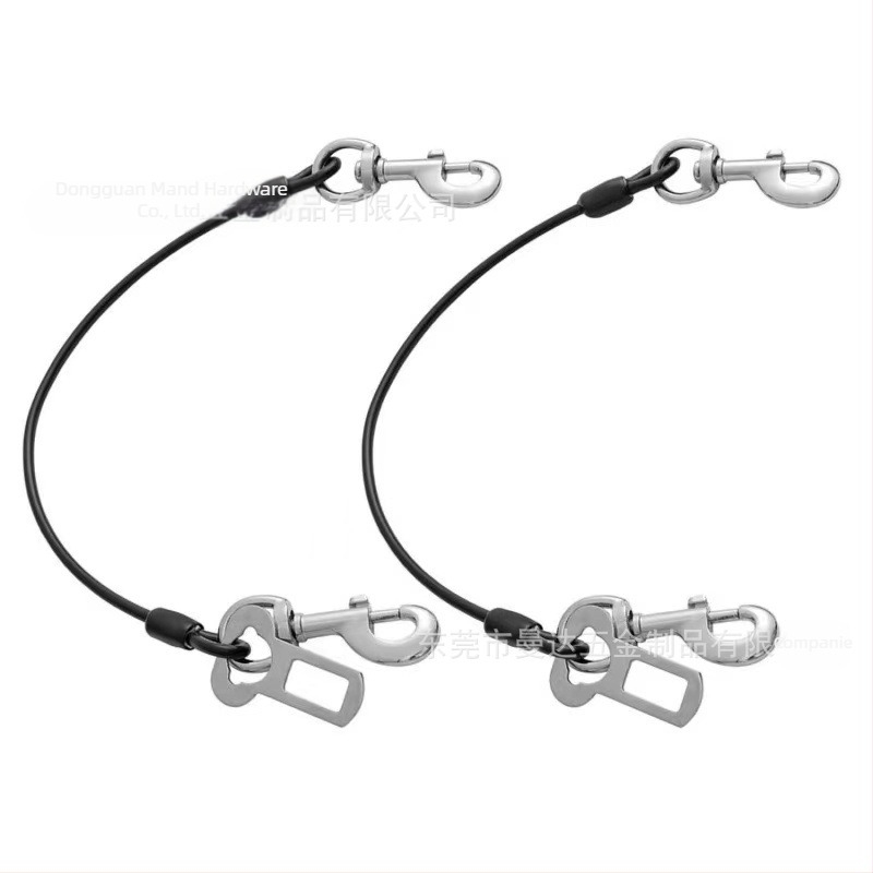 Centură de siguranță pentru animale de companie, mașină, câini, călătorie, frânghie de tracțiune, cataramă fixă, frânghie metalică anti-mușcătură, frânghie pentru câini, Amazon