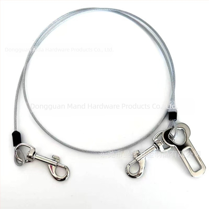 Centură de siguranță pentru animale de companie, mașină, câini, călătorie, frânghie de tracțiune, cataramă fixă, frânghie metalică anti-mușcătură, frânghie pentru câini, Amazon