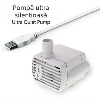 Accesorii pentru dozator de apă pentru animale de companie, pompă de apă USB 5V cu bumbac și lumină, debit de apă reglabil, crestătură, oprire silențioasă fără perii