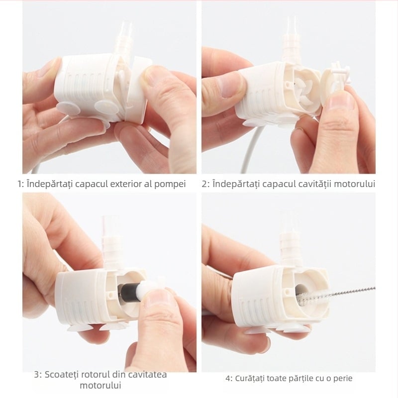 Accesorii pentru dozator de apă pentru animale de companie, pompă de apă USB 5V cu bumbac și lumină, debit de apă reglabil, crestătură, oprire silențioasă fără perii