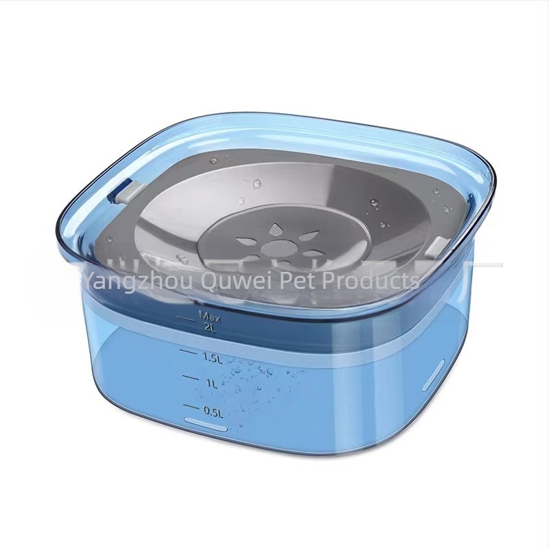 Amazon Hot Sale Bol cu apă transparentă de mare capacitate pentru animale de companie, fără gură umedă, bol cu apă pentru pisici și câini, bol plutitor pentru animale de companie, ustensile pentru hrană