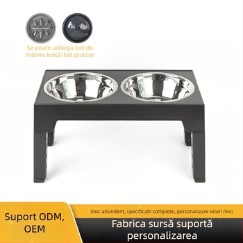 În stoc, bol pentru câini din oțel inoxidabil cu ridicare, bol dublu elevat, hrănitor reglabil pentru animale de companie, bol plutitor, bol pentru hrană lentă, bol pentru hrană