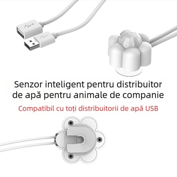Distribuitor de apă pentru animale de companie, senzor inteligent, radar infraroșu, inducție, pisică, aproape automat, alimentare cu apă curentă, economisire energie, mut