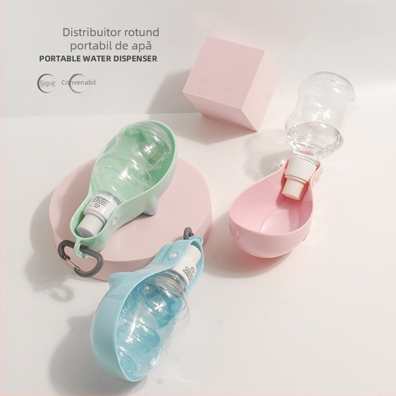 Sticlă de apă potabilă Hupu pentru câini, fântână portabilă pentru plimbări cu câini, accesorii pentru ieșiri cu animale de companie, pahar cu apă potabilă pentru pisici