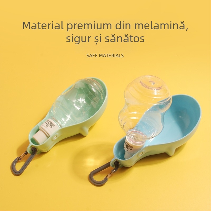 Sticlă de apă potabilă Hupu pentru câini, fântână portabilă pentru plimbări cu câini, accesorii pentru ieșiri cu animale de companie, pahar cu apă potabilă pentru pisici