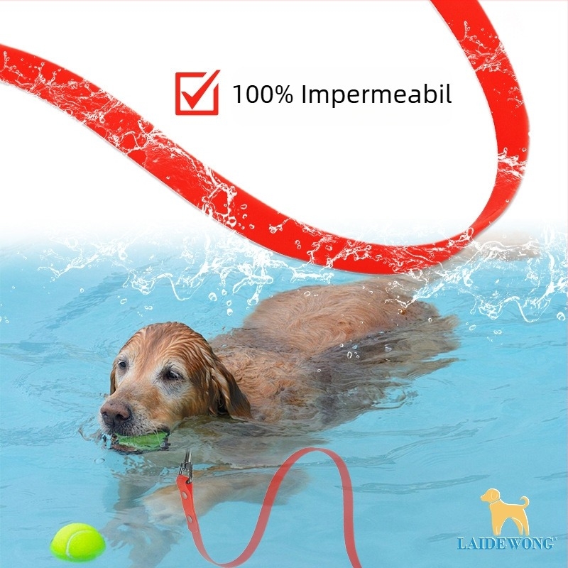 Spot Amazon Popular Pet Supplies PVC Extensible Traction Rope Waterproof Dog Walking Rope Dog Leash