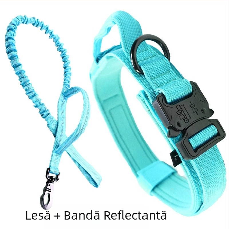 Zgardă pentru animale de companie pentru câini de talie medie și mare, zgardă tactică, zgardă îngroșată pentru câini, zgardă care nu strangulează gâtul, zgardă militară pentru câini