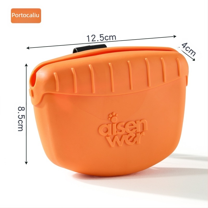 Geantă de talie pentru dresaj de animale de companie, geantă de hrănire, geantă pentru gustări de pisici și câini, geantă pentru hrană pentru câini în aer liber, geantă de dresaj pentru hrană pentru pisici, geantă portabilă pentru ieșiri în oraș