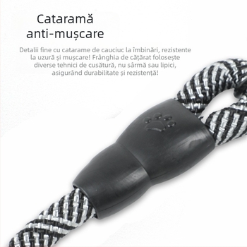 Lanț transfrontalier pentru câini, lesă pentru animale de companie, rezistentă la explozie, coardă integrată P, lanț P, lesă pentru exterior, coardă de mers pe jos pentru câini de talie medie și mare