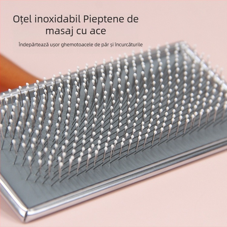 Bobo pieptene cu ac pentru animale de companie, pieptene de înfrumusețare pentru câini, pisică, pieptene pentru îndepărtarea părului, mâner din lemn, pieptene cu ac pentru pisică, pisică, câine, perie de îndepărtare a părului