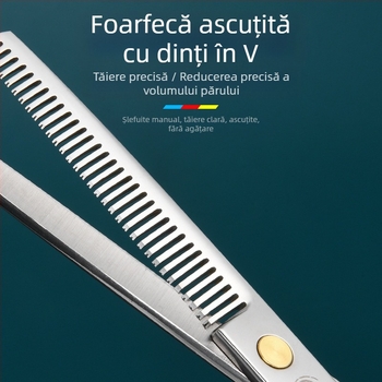 Norps set de foarfece pentru îngrijire animale, 7 inch – oțel inoxidabil, vârf drept, cu foarfece drepte, curbate și cu dinți, pentru câini și pisici