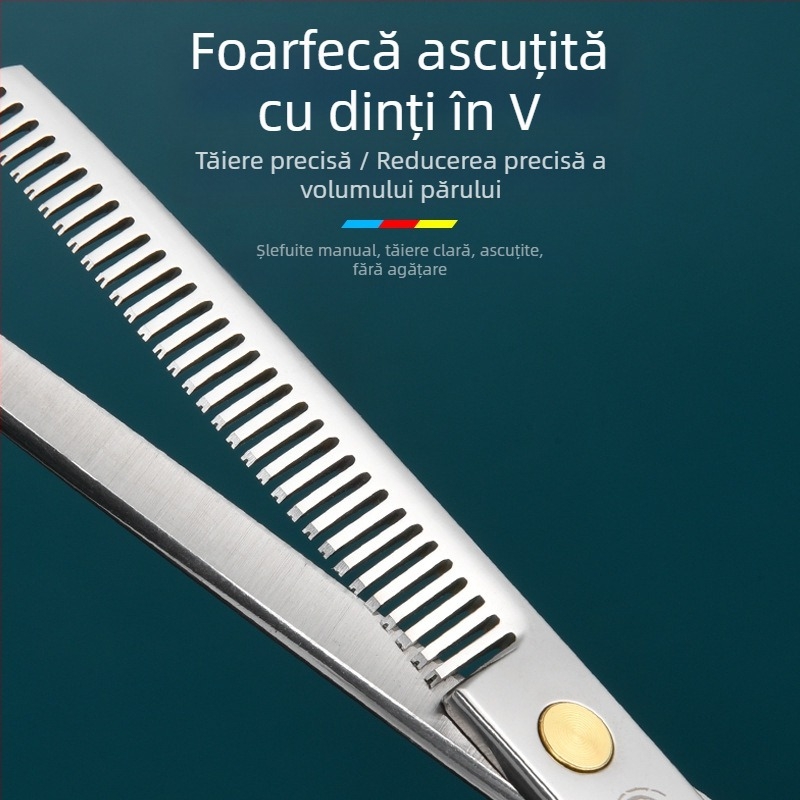 Norps set de foarfece pentru îngrijire animale, 7 inch – oțel inoxidabil, vârf drept, cu foarfece drepte, curbate și cu dinți, pentru câini și pisici