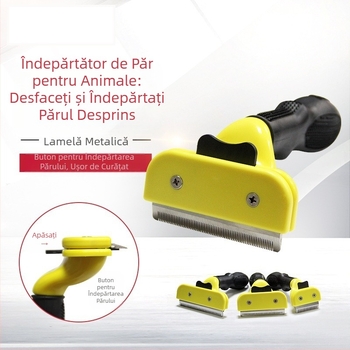 Cheie pisică și câine merge plutitor păr trăgând părul cuțit bătut pieptene decolorat pentru păr pieptene pentru animale de companie instrument de înfrumusețare pentru animale de companie cuțit bătut păr pentru animale de companie